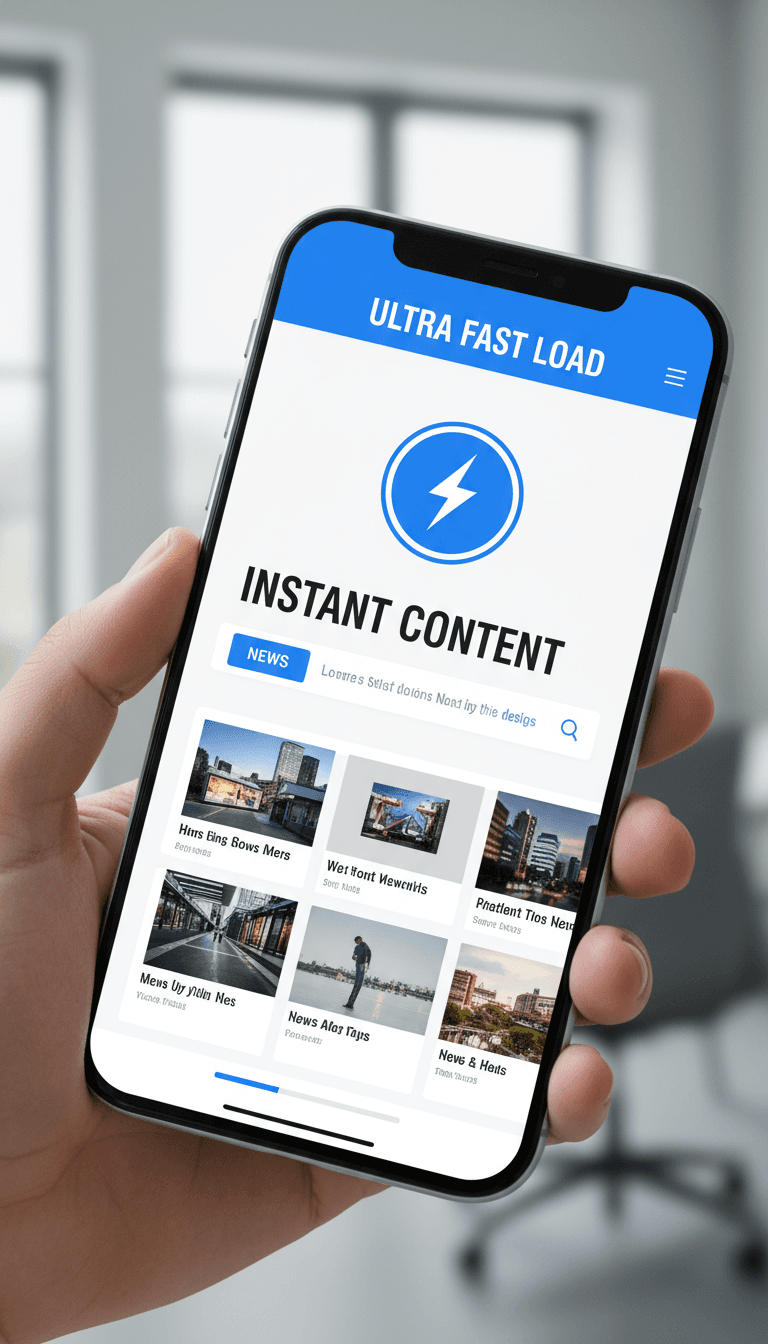 Mobile-friendly website on smartphone screen